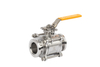3PC Stainless Steel Clamp End Ball Valve With reset handle