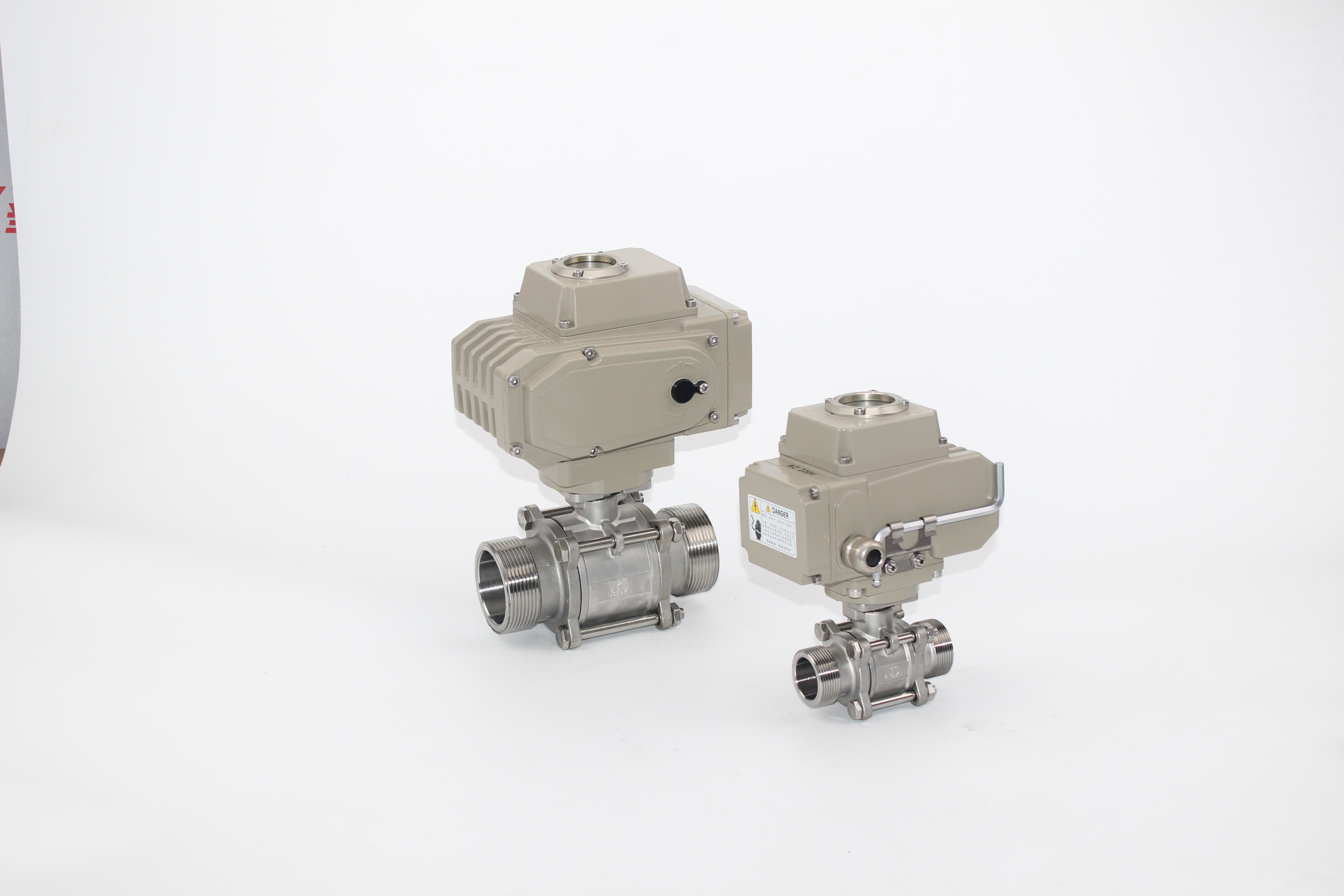 3PC Stainless Steel Thread Ball Valve With Actuator
