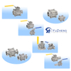 3PC Stainless Steel Float Ball Valve 