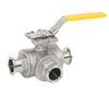 Stainless Steel 3Way Clamp Ball Valve with Pad