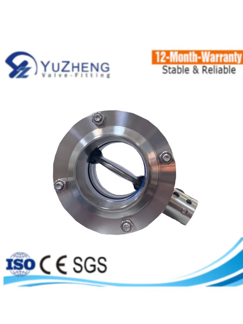 Sanitary 3PC Welded Butterfly Valve with Handle