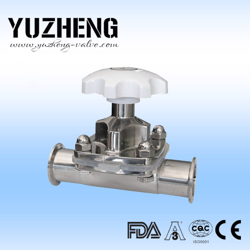 Sanitary Manual Diaphragm Membrane Valve with Switching Knob 