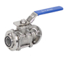 3PC Stainless Steel Vacuum Ball Valve with Pad with Actuator