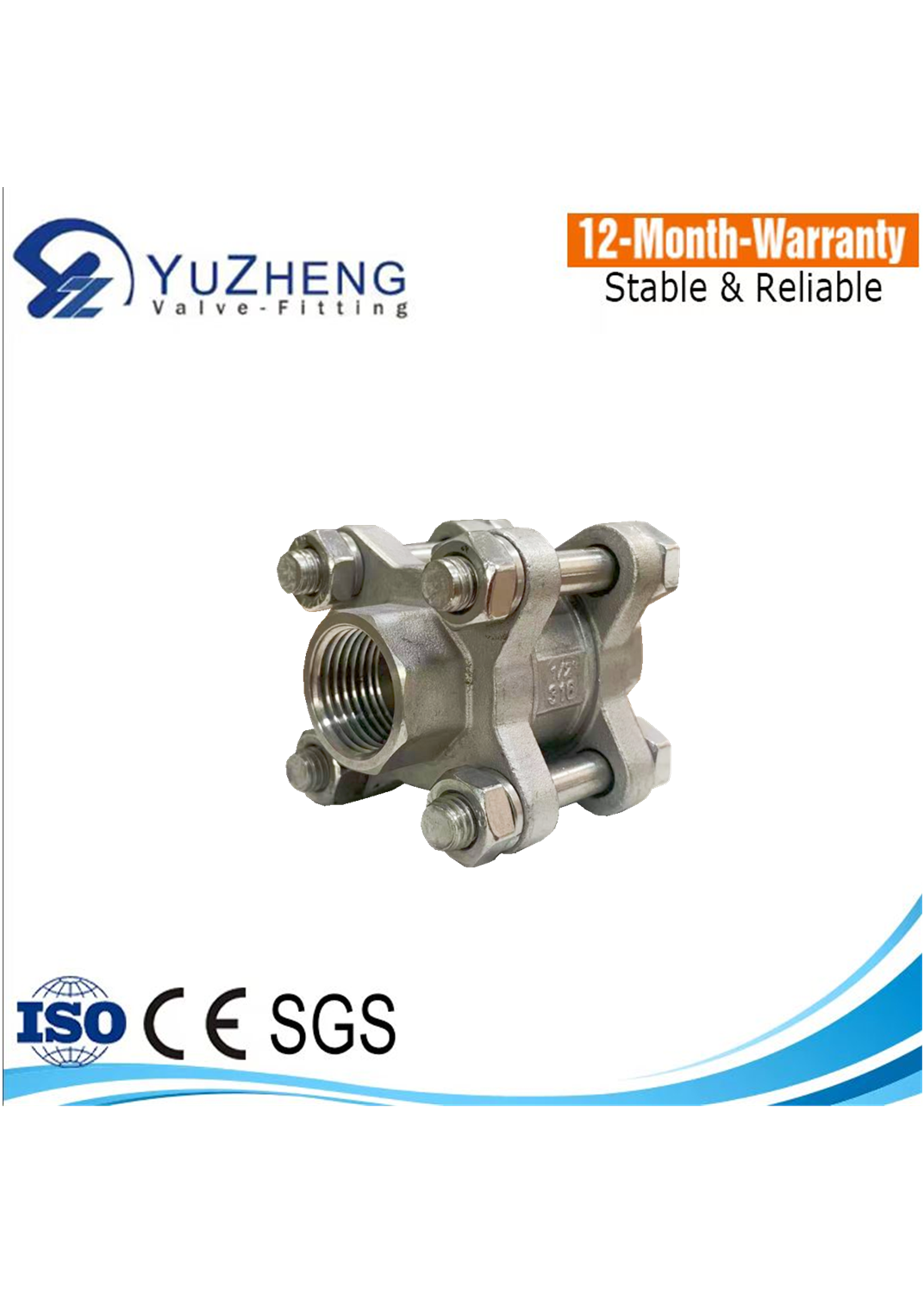 Stainess Steel 3PC Check Valve