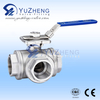 3Way Stainless Steel Ball Valve with Mounting Pad