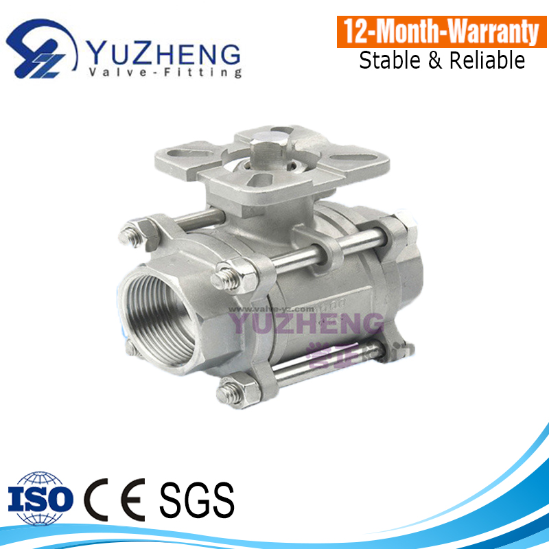 3PC Ball Valve WIth New Type Mounting Pad